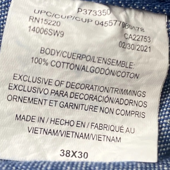 Liberty Overalls Mens 38x25  Blue Jean Denim Bibs Carpenter Farmer Workwear - Picture 9 of 10